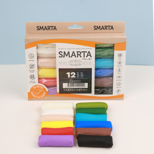 Smarta Air Dry Modeling Clay 300gr-Basic Colors - A5003MNJ-H1J5C