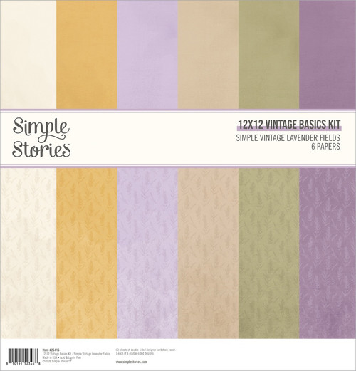 3 Pack - Simple Stories Vintage Basics Kit 12x12-Simple Vintage Lavender Fields - 5A003JQF-1HDXF - 810191523468