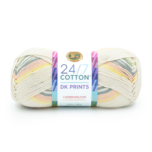 Lion Brand 24/7 Cotton DK Yarn-Lion Brand 24/7 Cotton Yarn - 769-1HJ7Y - 023032127361