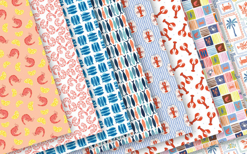 Reminisce Collection Kit 12"X12"-Seafood Shack - 5A003MCP-1HHVG