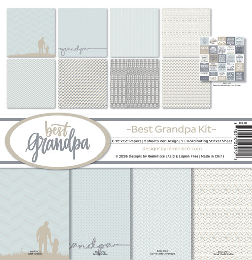 Reminisce Collection Kit 12"X12"-Best Grandpa - 5A003MCT-1HHVK - 840310210702