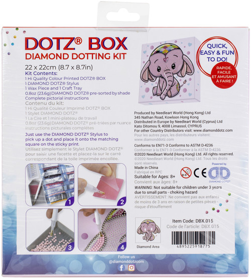 2 Pack - Diamond Dotz Diamond Art Box Kit 8.6"X8.6"-Baby Princess - DBX015
