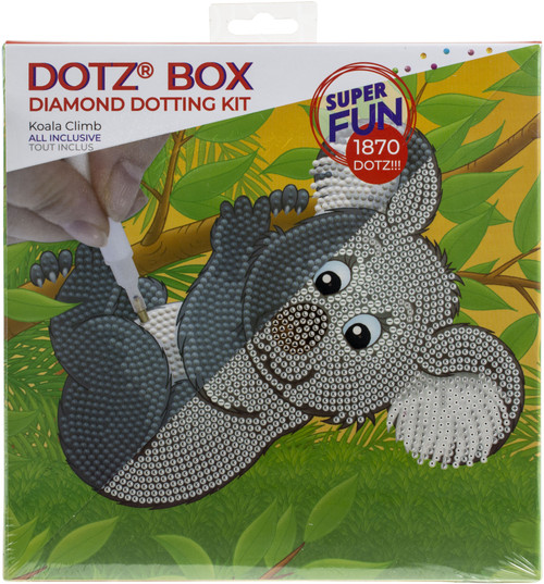 2 Pack - Diamond Dotz Diamond Art Box Kit 8.6"X8.6"-Koala Climb - DBX022 - 4895225918812
