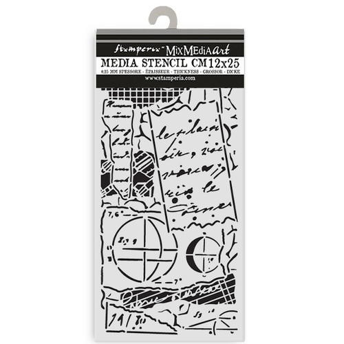 Stamperia Stencil 4.72"X9.84"-A New Beginning Notes - 5A003KZZ-1HGJ3 - 5993110051251