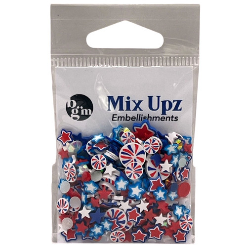 Buttons Galore Mix Upz Craft Embellishments 10g-Fireworks - 10g - MIXUPZ-1HH9M - 840934001953