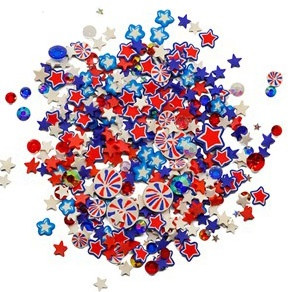 Buttons Galore Mix Upz Craft Embellishments 10g-Fireworks - 10g - MIXUPZ-1HH9M