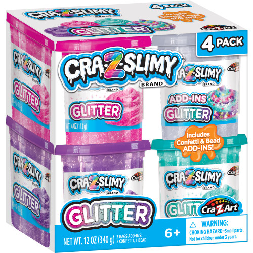 Cra-Z-Art Cra-Z-Slimy-Glitter - 4/Pkg - 5A003MB4-1HHSK
