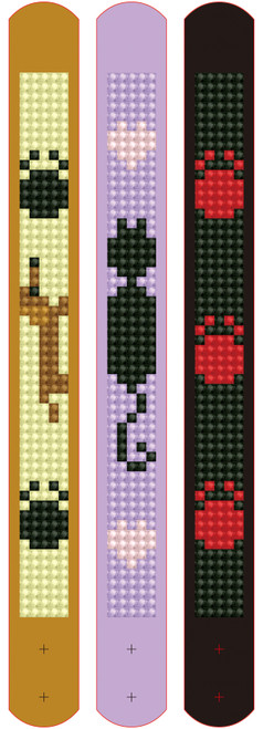 2 Pack - Diamond Dotz DOTZIES Diamond Art Bracelet Kit 1"X9"-Assorted Pets 3/Pkg - DTZ11005