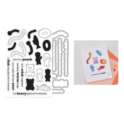 Hero Arts Stamp & Cut-Let's Stick Together - 5A003LGZ-1HGQV