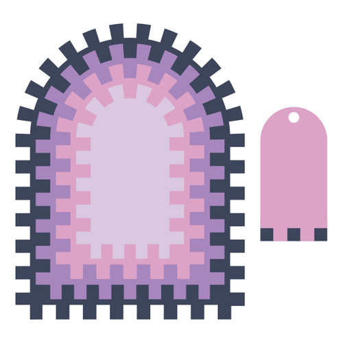 Spellbinders Etched Dies-Color Block Accent Arches - 5A003LG5-1HGR2