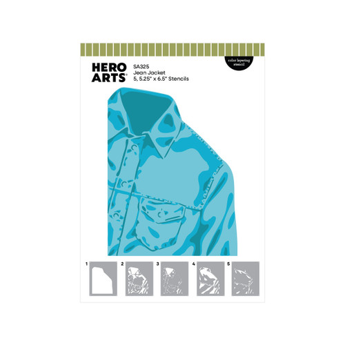 Hero Arts Layering Stencil Set-Jean Jacket - 5A003LGH-1HGR8 - 085700951722