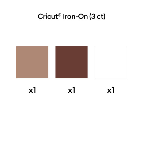 Cricut Iron-On Sampler 3/PC-Neutrals - 5A003M3D-1HHBT