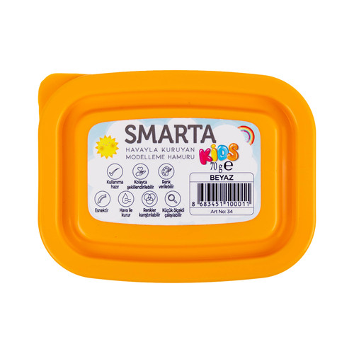 Smarta Kids Air Dry Modeling Clay 70gr-White - A5003MP6-H1J5W
