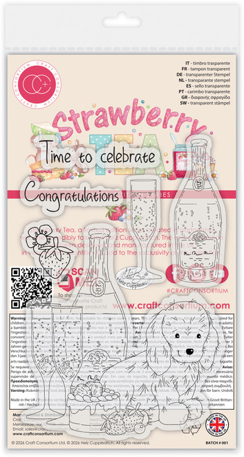 Craft Consortium Photopolymer A6 Stamp Set-Celebrate - 5A003MRV-1HJ85
