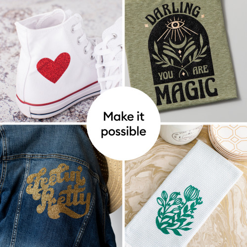 Cricut Glitter Iron-On 3/PC Sampler-Princess - 5A003M2K-1HHD3