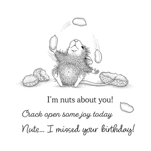 House-Mouse Cling Stamp Set-Nuts about You - 5A003LFN-1HGR9