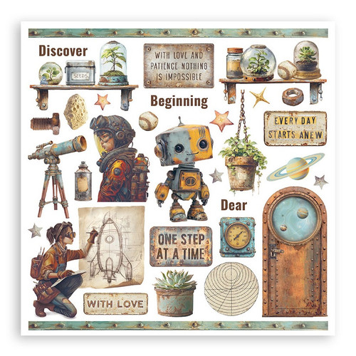 Stamperia Junk Journal and Rub On Bundle-A New Beginning - 5A003LGQ-1HGQ4