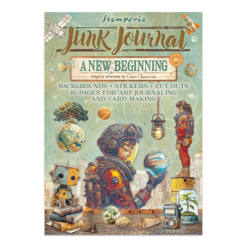 Stamperia Junk Journal and Rub On Bundle-A New Beginning - 5A003LGQ-1HGQ4