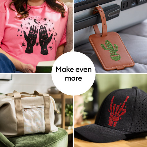 Smart Iron On Glitter Matless Heat Transfer Vinyl 3FT-Black - 5A003M5K-1HHDV