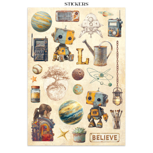 Stamperia Junk Journal Stickers, Cut-Outs & Backgrounds-A New Beginning - 5A003KZY-1HGJ1 Stamperia Junk Journal Stickers, Cut-Outs & Backgrounds-A New Beginning - 5A003KZY-1HGJ1