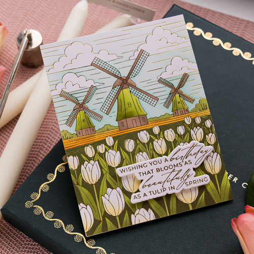 Spellbinders Press + Foil Plate-Windmills and Tulips - 5A003LG6-1HGS1