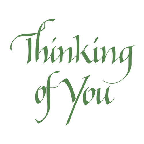 Spellbinders Press + Foil Plate-Upright Italic Thinking of You - 5A003LGX-1HGQJ
