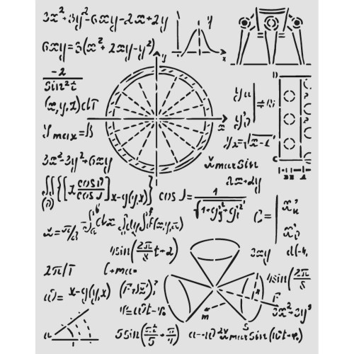 Stamperia Stencil 7.87"X9.84"-A New Beginning Formulas - 5A003KZX-1HGJ7