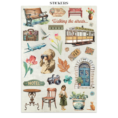 Stamperia Junk Journal Stickers, Cut-Outs & Backgrounds-Art of Traveling - 5A003L0D-1HGJQ Stamperia Junk Journal Stickers, Cut-Outs & Backgrounds-Art of Traveling - 5A003L0D-1HGJQ