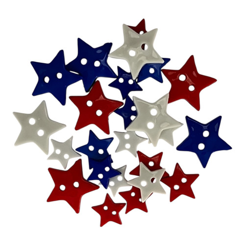 Buttons Galore Craft & Sewing Buttons-All American Stars - 24/Pkg - 5A003M24-1HH8Q