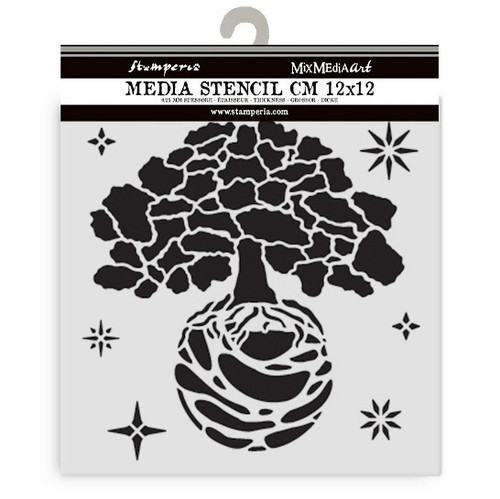 Stamperia Stencil 4.72"X9.84"-A New Beginning The World Tree - 5A003L0J-1HGJ9 - 5993110051282