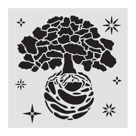 Stamperia Stencil 4.72"X9.84"-A New Beginning The World Tree - 5A003L0J-1HGJ9