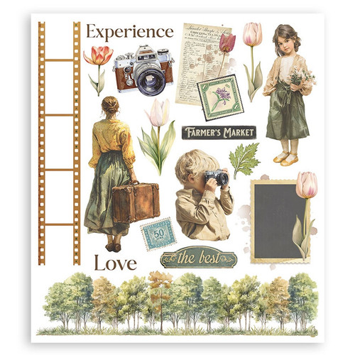 Stamperia Assortment Rub-On 8"X9" - 6/Pkg-Art of Traveling - 5A003L0B-1HGJJ