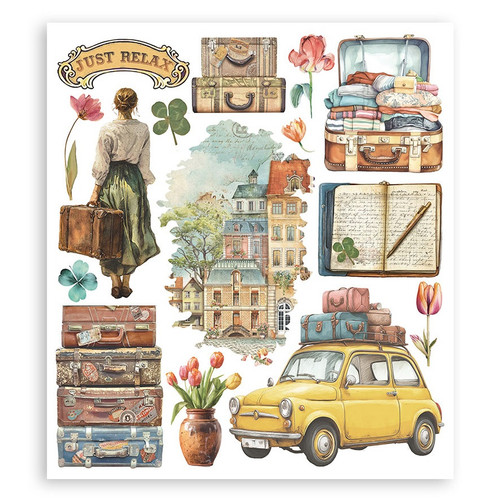 Stamperia Assortment Rub-On 8"X9" - 6/Pkg-Art of Traveling - 5A003L0B-1HGJJ