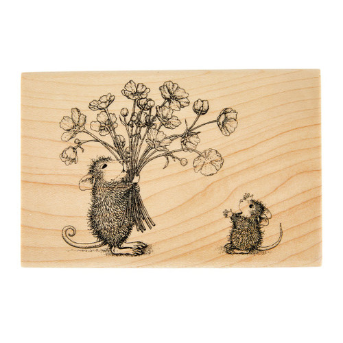 House-Mouse Wood Mount Stamp-Rare Bloom - 5A003KK4-1HG0S - 810176102725