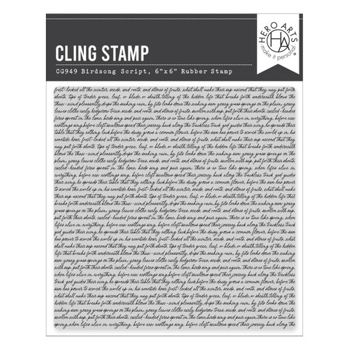Hero Arts Cling Stamps 6"X6"-Birdsong Script - 5A003KJ1-1HG0W - 085700951166