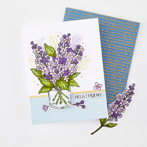 Hero Arts Cling Stamps 6"X6"-Birdsong Script - 5A003KJ1-1HG0W