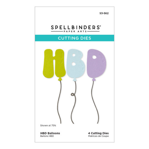 Spellbinders Etched Dies-HBD Balloons - 5A003KL2-1HG0Q - 810205710334