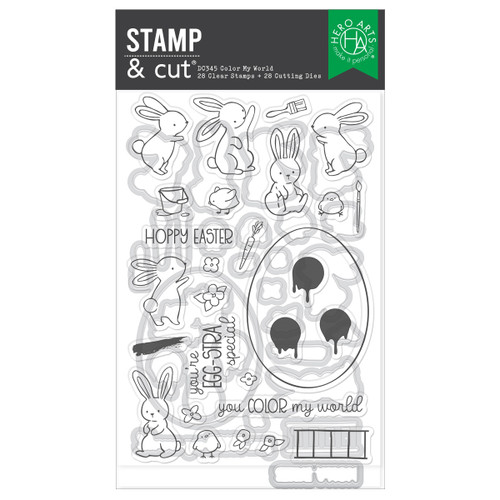 Hero Arts Stamp & Cut-Color My World - 5A003KJV-1HG18 - 085700951319