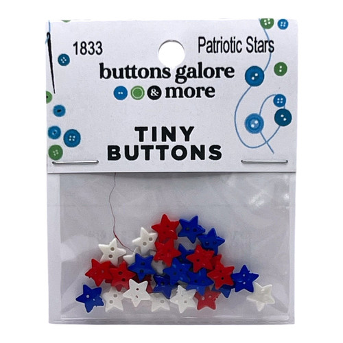 Buttons Galore Craft & Sewing Buttons-American Star Tiny - 30/Pkg - 5A003M24-1HH8W - 840934068499