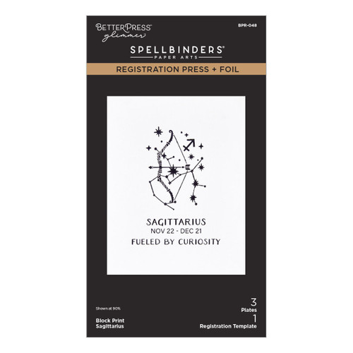 Spellbinders BetterPress Registration Press & Foil-Block Print Sagittarius - 5A003KKY-1HG19 - 810176109168