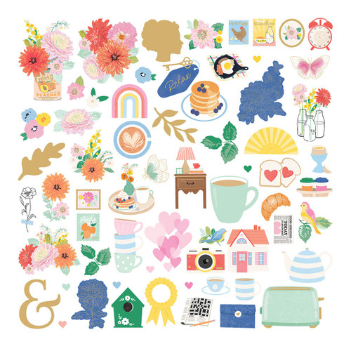 Spellbinders Cardstock Diecut Ephemera From Rosie's Studio-Breakfast in Bed - 5A003KL0-1HG1D - 9420041692162