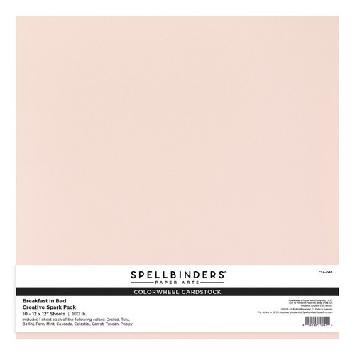 Spellbinders ColorWheel Cardstock Assortment 12" x 12" 10Pkg-Breakfast in Bed - 5A003KL8-1HG1G - 810205710549