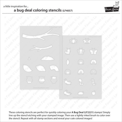 Lawn Clippings Coloring Stencils-A Bug Deal - 5A003KFD-1HFWB