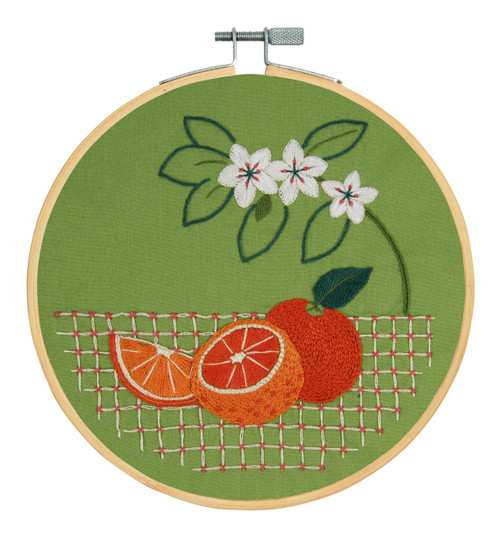 DMC Embroidery Beginner Kits-Oranges 9.8"X9.8" - 5A003KSP-1HG8C
