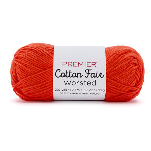 Premier Yarns Cotton Fair Worsted Yarn-Mango - 5A003KDT-1HFTK - 840166857526