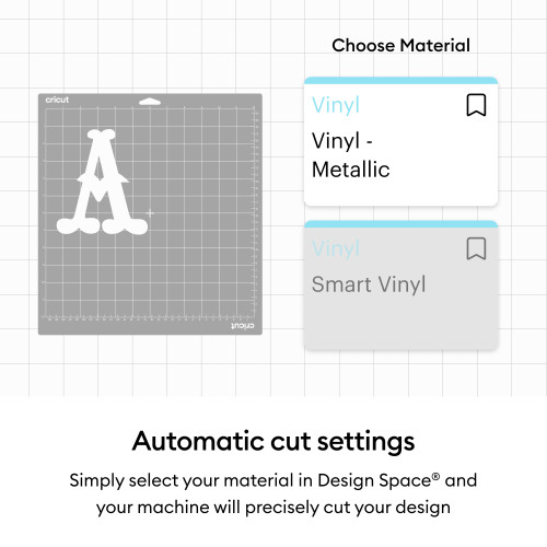 Cricut Smart Vinyl Matless Permanent Vinyl 3FT-Silver, Matte Metallic Permanent - 5A003M2J-1HHBP Cricut Smart Vinyl Matless Permanent Vinyl 3FT-Silver, Matte Metallic Permanent - 5A003M2J-1HHBP