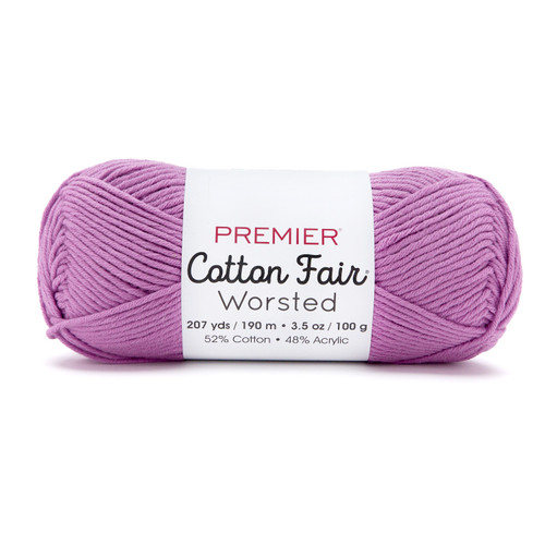 Premier Yarns Cotton Fair Worsted Yarn-Orchid - 5A003KDT-1HFTN - 840166857595
