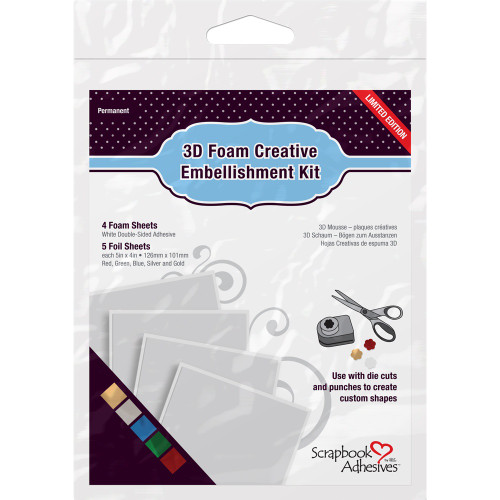 Scrapbook Adhesives 3D Foam Creative Embellishment Kit-Permanent - 5A003KM3-1HG2J - 093616012253