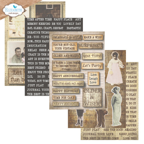 Elizabeth Craft Cardstock Pack 5.8"X8.3"-Journal Ephemera 1 - 5A003KTC-1HG8R