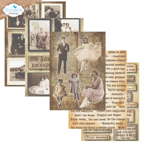 Elizabeth Craft Cardstock Pack 5.8"X8.3"-Journal Ephemera 1 - 5A003KTC-1HG8R
